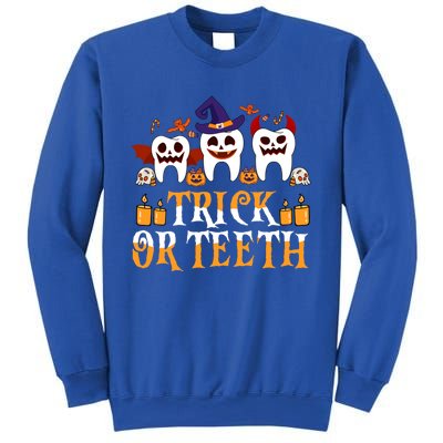 Trick Or Teeth Funny Dentist Halloween Dental Squad Funny Gift Sweatshirt