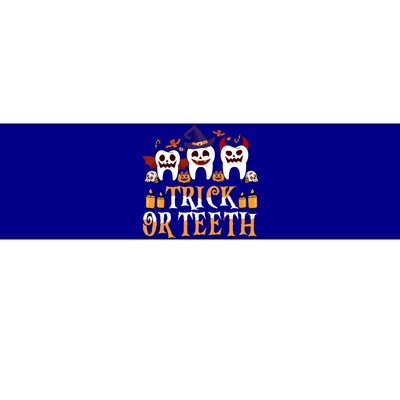 Trick Or Teeth Funny Dentist Halloween Dental Squad Funny Gift Bumper Sticker