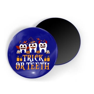 Trick Or Teeth Funny Dentist Halloween Dental Squad Funny Gift Magnet