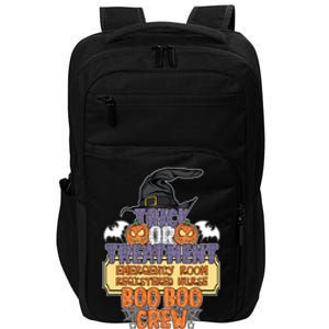 Trick Or Treatt Emergency Room Boo Boo Crew Halloween Gift Impact Tech Backpack