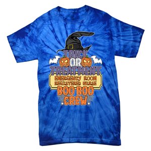 Trick Or Treatt Emergency Room Boo Boo Crew Halloween Gift Tie-Dye T-Shirt