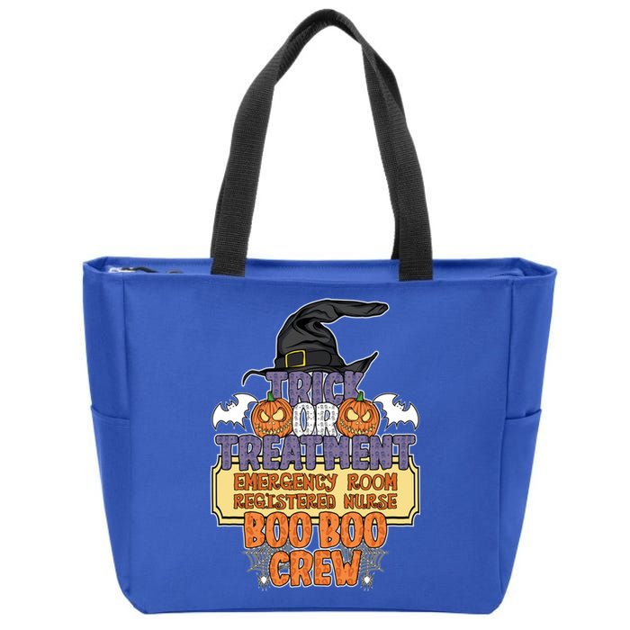 Trick Or Treatt Emergency Room Boo Boo Crew Halloween Gift Zip Tote Bag