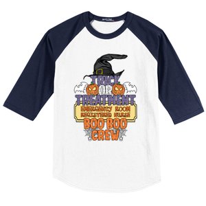 Trick Or Treatt Emergency Room Boo Boo Crew Halloween Gift Baseball Sleeve Shirt