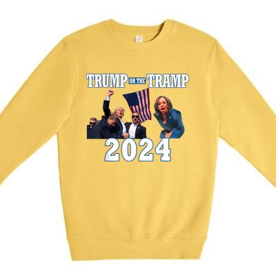 Trump Or The Tramp 2024 Vote For Trump Trump Vance 2024 Premium Crewneck Sweatshirt