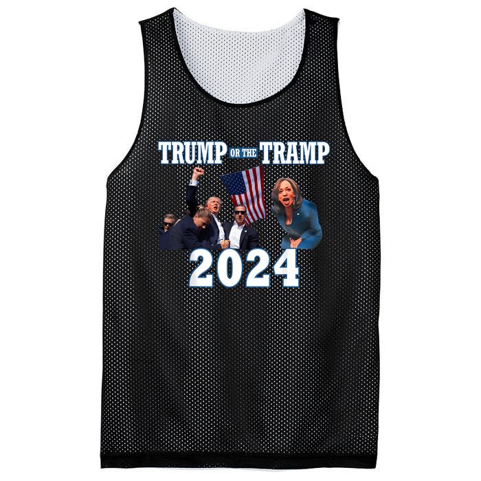 Trump Or The Tramp 2024 Vote For Trump Trump Vance 2024 Mesh Reversible Basketball Jersey Tank