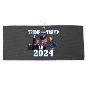 Trump Or The Tramp 2024 Vote For Trump Trump Vance 2024 Large Microfiber Waffle Golf Towel