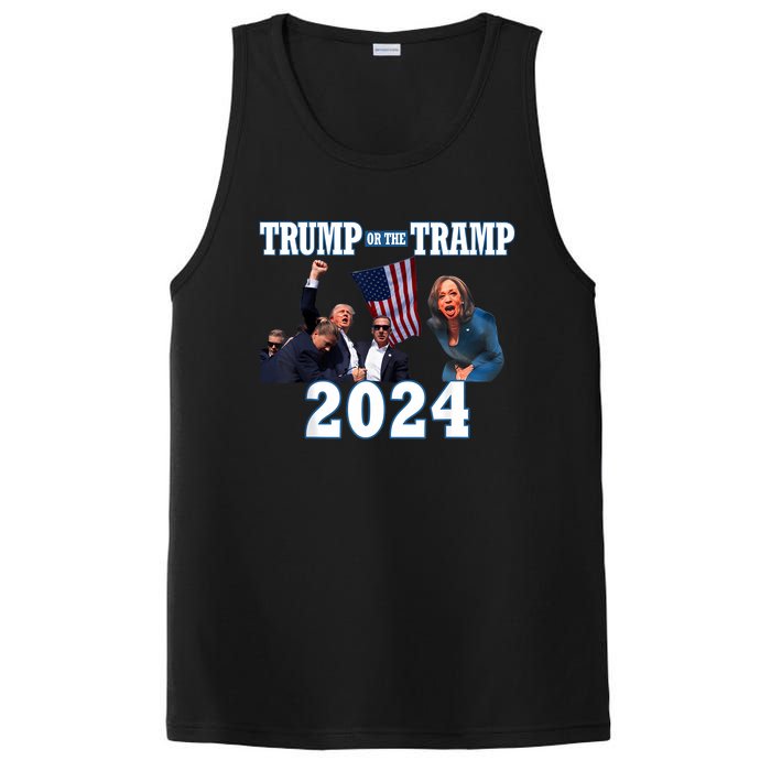 Trump Or The Tramp 2024 Vote For Trump Trump Vance 2024 PosiCharge Competitor Tank