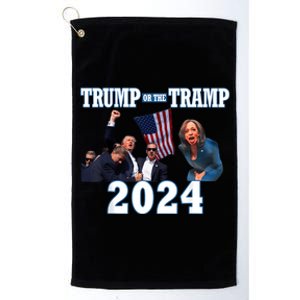 Trump Or The Tramp 2024 Vote For Trump Trump Vance 2024 Platinum Collection Golf Towel