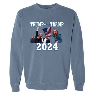 Trump Or The Tramp 2024 Vote For Trump Trump Vance 2024 Garment-Dyed Sweatshirt