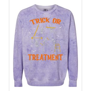 Trick Or Treatment Pt Physical Therapy Therapist Halloween Colorblast Crewneck Sweatshirt