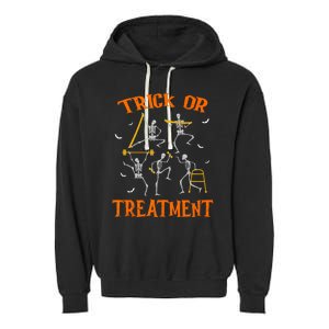 Trick Or Treatment Pt Physical Therapy Therapist Halloween Garment-Dyed Fleece Hoodie