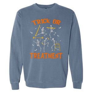 Trick Or Treatment Pt Physical Therapy Therapist Halloween Garment-Dyed Sweatshirt