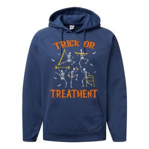 Trick Or Treatment Pt Physical Therapy Therapist Halloween Performance Fleece Hoodie