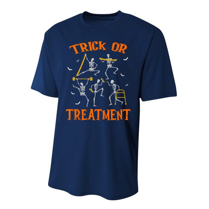 Trick Or Treatment Pt Physical Therapy Therapist Halloween Performance Sprint T-Shirt