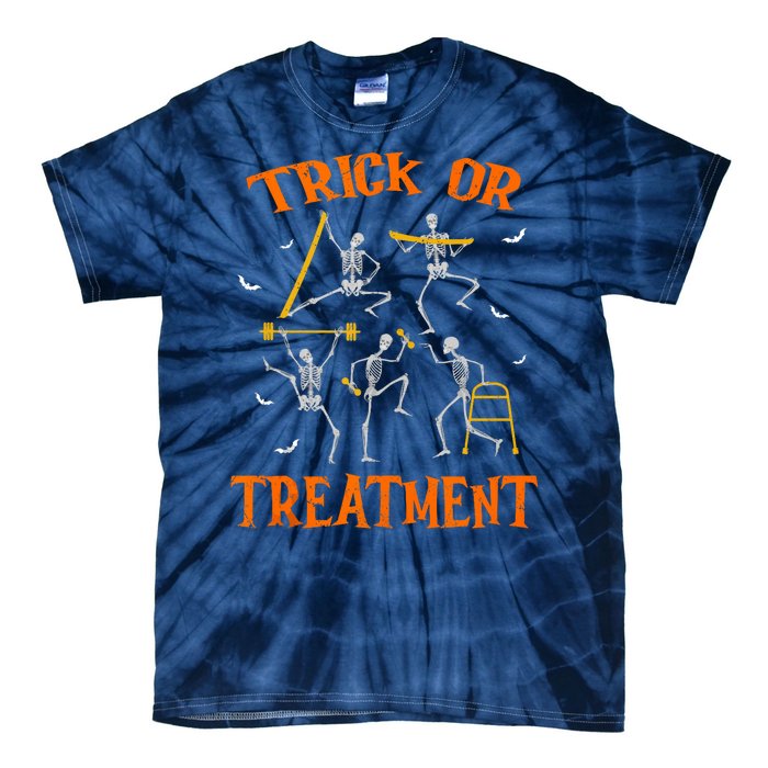 Trick Or Treatment Pt Physical Therapy Therapist Halloween Tie-Dye T-Shirt