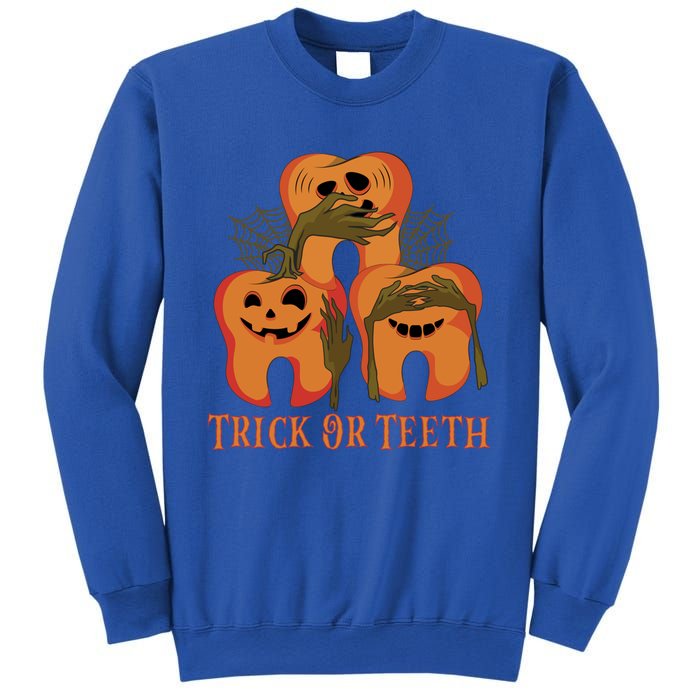 Trick Or Teeth Funny Dentist Halloween Dental Squad Funny Gift Sweatshirt