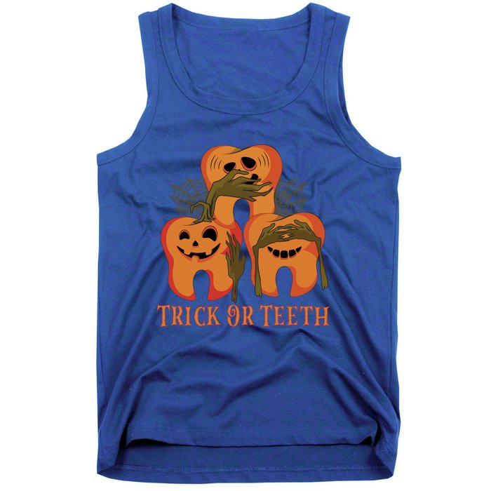 Trick Or Teeth Funny Dentist Halloween Dental Squad Funny Gift Tank Top