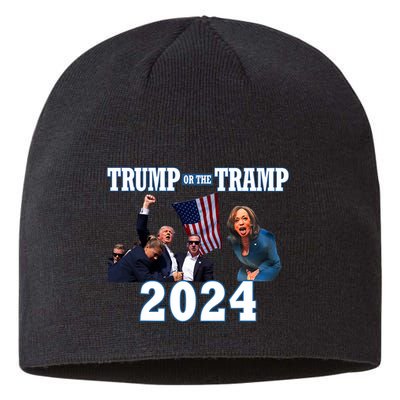 Trump Or The Tramp 2024 Vote For Trump Trump Vance 2024 Sustainable Beanie