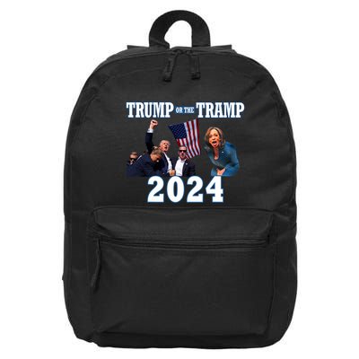 Trump Or The Tramp 2024 Vote For Trump Trump Vance 2024 16 in Basic Backpack