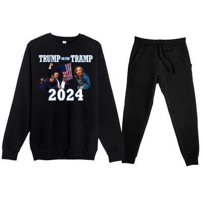 Trump Or The Tramp 2024 Vote For Trump Trump Vance 2024 Premium Crewneck Sweatsuit Set