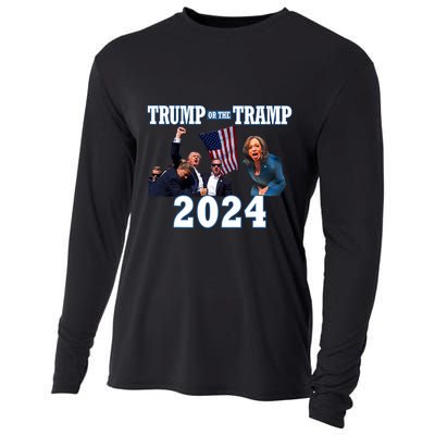 Trump Or The Tramp 2024 Vote For Trump Trump Vance 2024 Cooling Performance Long Sleeve Crew