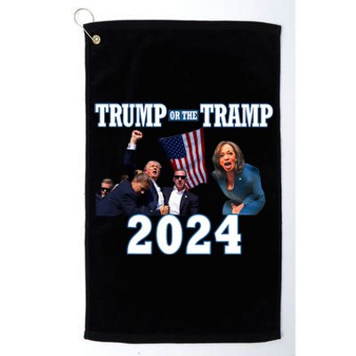 Trump Or The Tramp 2024 Vote For Trump Trump Vance 2024 Platinum Collection Golf Towel