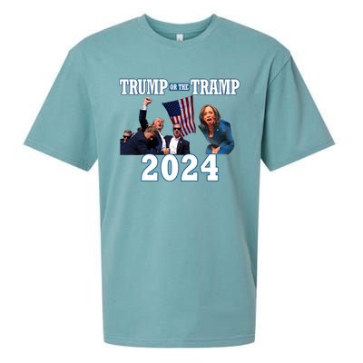 Trump Or The Tramp 2024 Vote For Trump Trump Vance 2024 Sueded Cloud Jersey T-Shirt