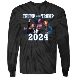 Trump Or The Tramp 2024 Vote For Trump Trump Vance 2024 Tie-Dye Long Sleeve Shirt