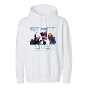 Trump Or The Tramp 2024 Vote For Trump Trump Vance 2024 Garment-Dyed Fleece Hoodie