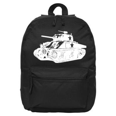 Tanks On Tanks Summer Tankception White 16 in Basic Backpack