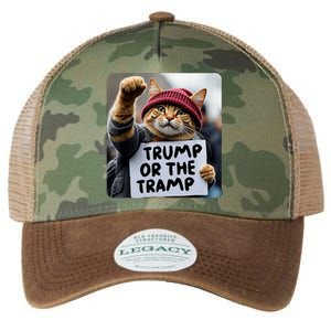 Trump Or The Tramp 2024 Funny Trump Cats Legacy Tie Dye Trucker Hat