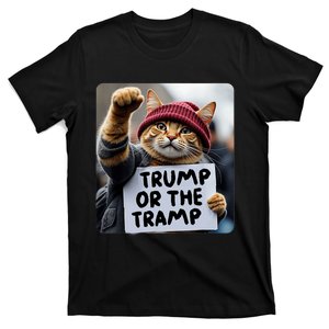 Trump Or The Tramp 2024 Funny Trump Cats T-Shirt