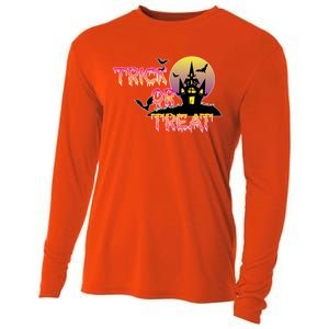 Trick Or Treat Funny Horror House Halloween Party Costume Gift Cooling Performance Long Sleeve Crew