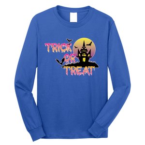 Trick Or Treat Funny Horror House Halloween Party Costume Gift Long Sleeve Shirt