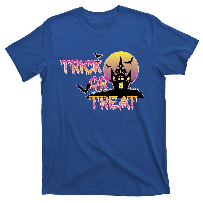 Trick Or Treat Funny Horror House Halloween Party Costume Gift T-Shirt