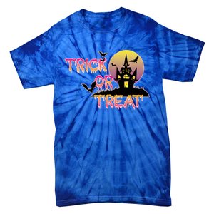 Trick Or Treat Funny Horror House Halloween Party Costume Gift Tie-Dye T-Shirt