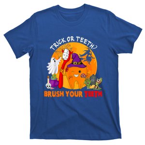 Trick Or Teeth Brush Your Teeth Halloween Tooth As Zombie Gift T-Shirt