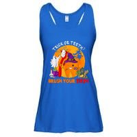 Trick Or Teeth Brush Your Teeth Halloween Tooth As Zombie Gift Ladies Essential Flowy Tank