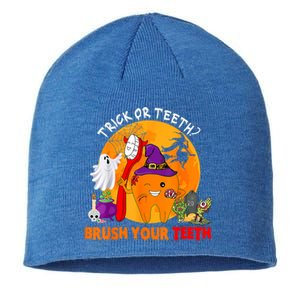 Trick Or Teeth Brush Your Teeth Halloween Tooth As Zombie Gift Sustainable Beanie