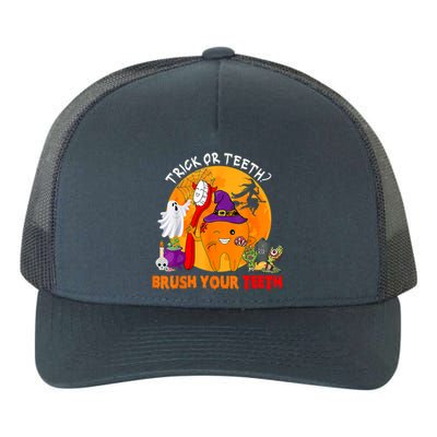 Trick Or Teeth Brush Your Teeth Halloween Tooth As Zombie Gift Yupoong Adult 5-Panel Trucker Hat