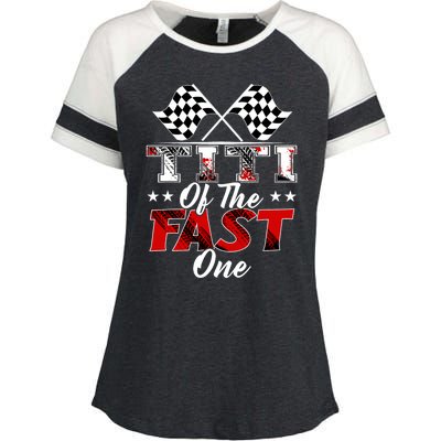 Titi Of The Fast One First Birthday Racing Car Family Enza Ladies Jersey Colorblock Tee