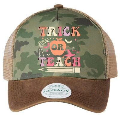 Trick Or Teach Funny Teacher Halloween Legacy Tie Dye Trucker Hat