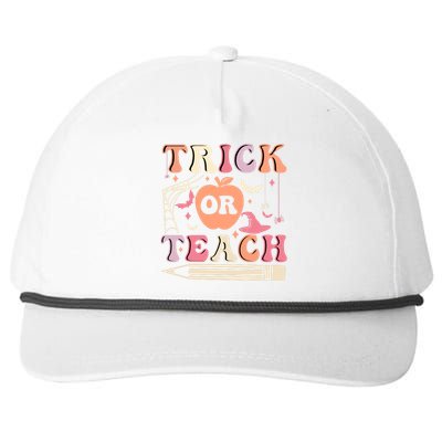 Trick Or Teach Funny Teacher Halloween Snapback Five-Panel Rope Hat