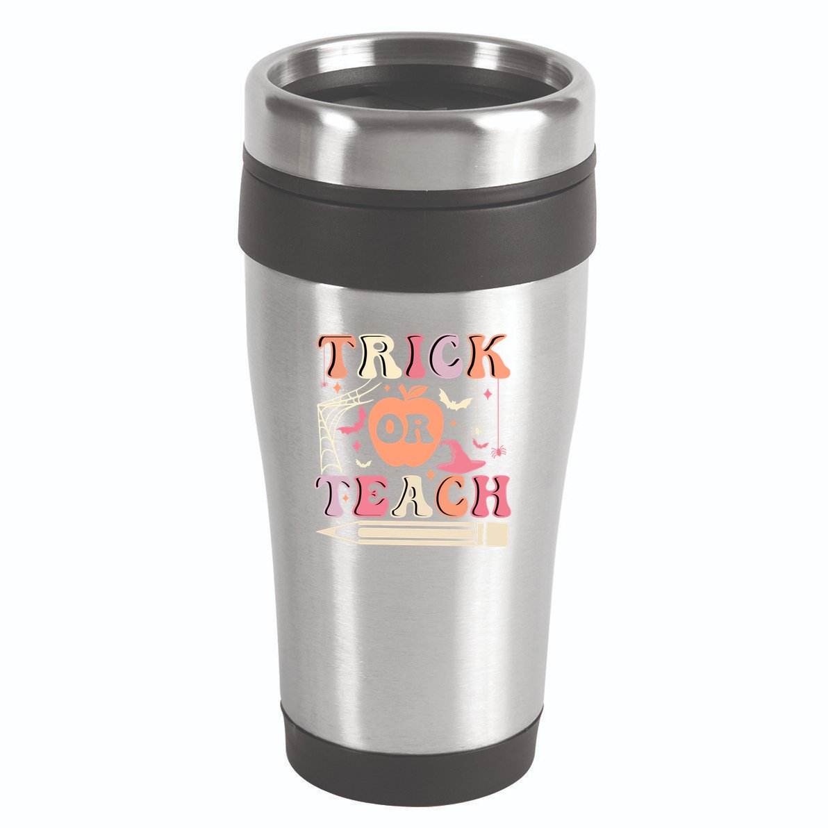 Trick Or Teach Funny Teacher Halloween 16oz Travel Tumbler