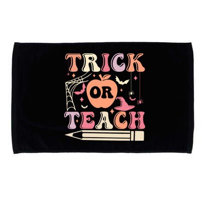 Trick Or Teach Funny Teacher Halloween Microfiber Hand Towel