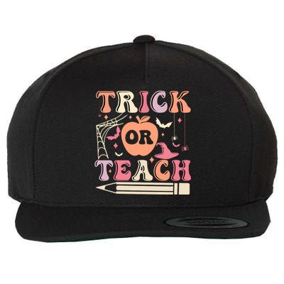 Trick Or Teach Funny Teacher Halloween Wool Snapback Cap