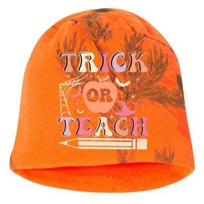 Trick Or Teach Funny Teacher Halloween Kati - Camo Knit Beanie