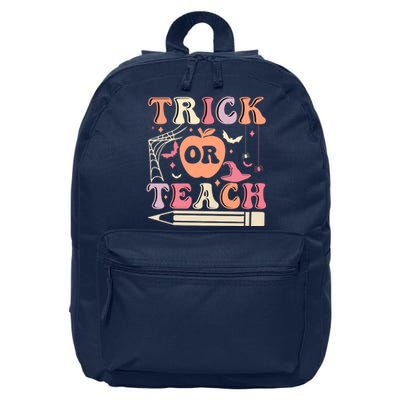 Trick Or Teach Funny Teacher Halloween 16 in Basic Backpack