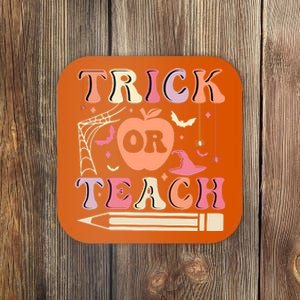 Trick Or Teach Funny Teacher Halloween Coaster