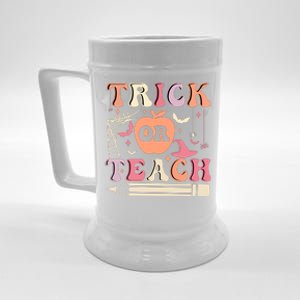 Trick Or Teach Funny Teacher Halloween Beer Stein